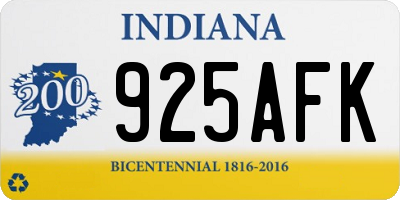 IN license plate 925AFK