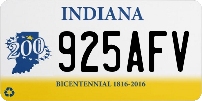 IN license plate 925AFV