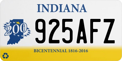 IN license plate 925AFZ