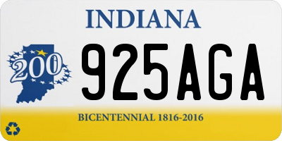 IN license plate 925AGA