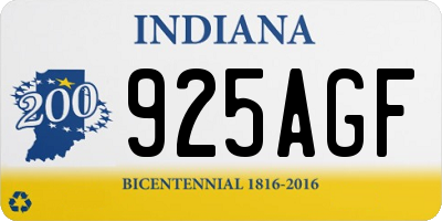 IN license plate 925AGF