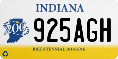 IN license plate 925AGH