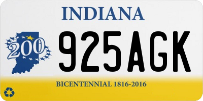 IN license plate 925AGK