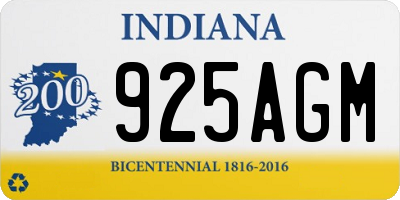 IN license plate 925AGM
