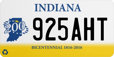 IN license plate 925AHT