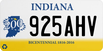 IN license plate 925AHV