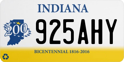 IN license plate 925AHY