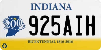 IN license plate 925AIH