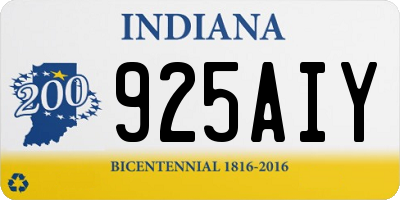 IN license plate 925AIY