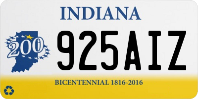 IN license plate 925AIZ
