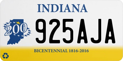 IN license plate 925AJA