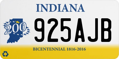 IN license plate 925AJB