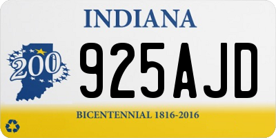 IN license plate 925AJD