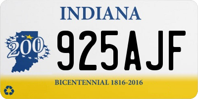 IN license plate 925AJF
