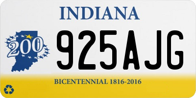 IN license plate 925AJG
