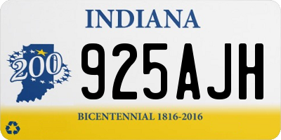 IN license plate 925AJH