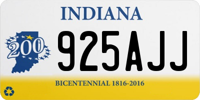 IN license plate 925AJJ
