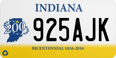 IN license plate 925AJK