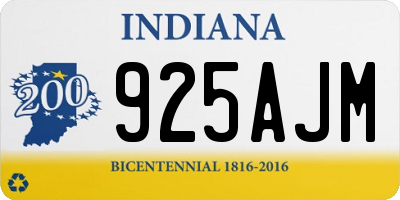 IN license plate 925AJM