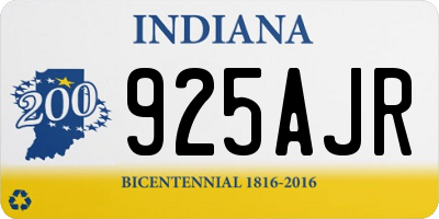 IN license plate 925AJR