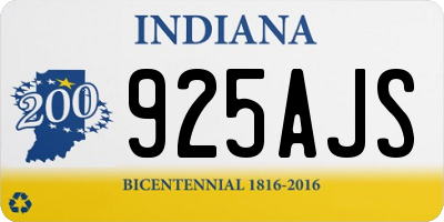 IN license plate 925AJS