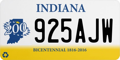 IN license plate 925AJW