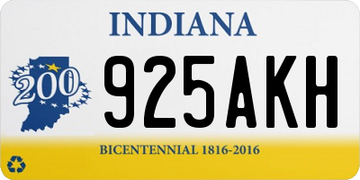 IN license plate 925AKH