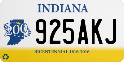 IN license plate 925AKJ