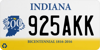 IN license plate 925AKK
