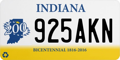 IN license plate 925AKN