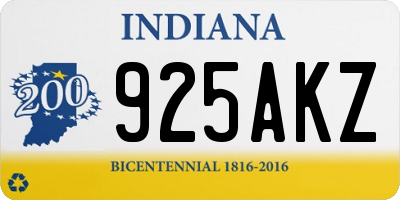 IN license plate 925AKZ