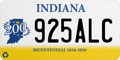 IN license plate 925ALC