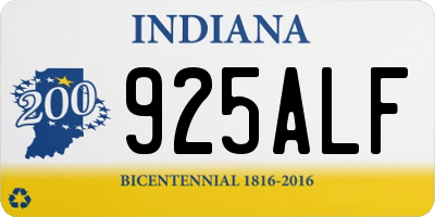 IN license plate 925ALF