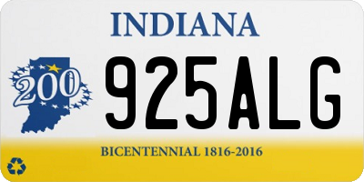 IN license plate 925ALG