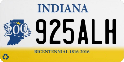 IN license plate 925ALH