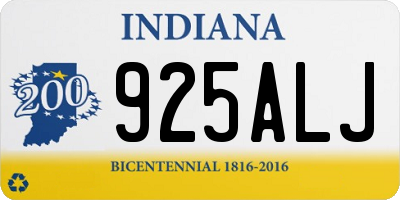 IN license plate 925ALJ