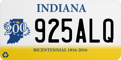 IN license plate 925ALQ