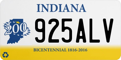 IN license plate 925ALV
