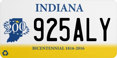 IN license plate 925ALY