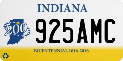 IN license plate 925AMC