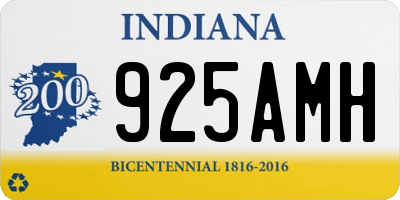 IN license plate 925AMH