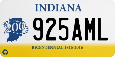 IN license plate 925AML