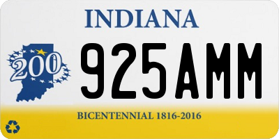 IN license plate 925AMM