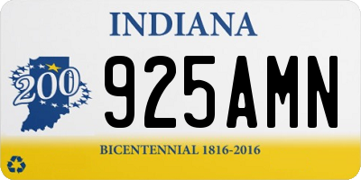 IN license plate 925AMN