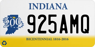 IN license plate 925AMQ