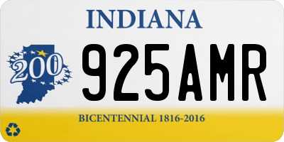 IN license plate 925AMR