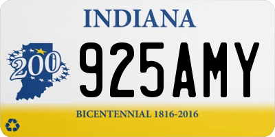 IN license plate 925AMY