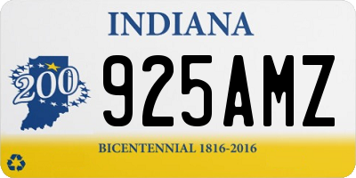 IN license plate 925AMZ