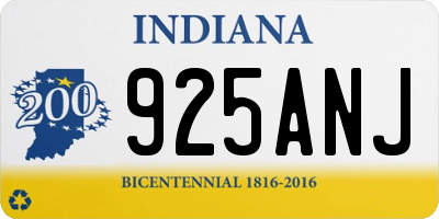 IN license plate 925ANJ