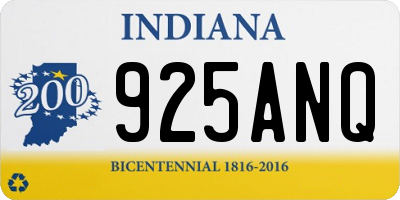 IN license plate 925ANQ